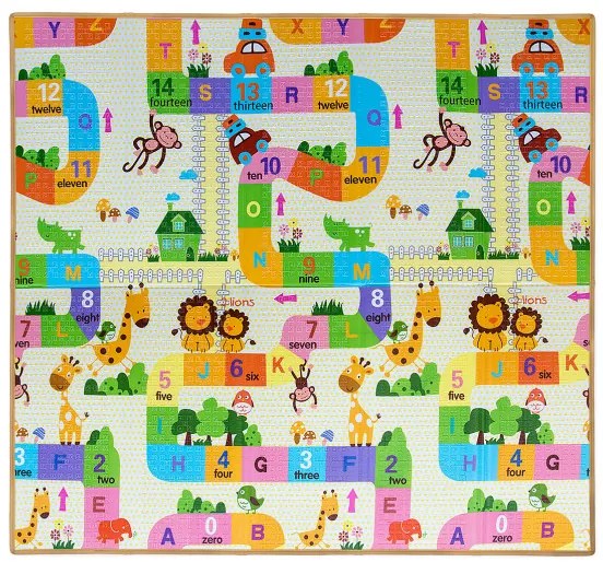 Hracia podložka pre deti MILLY MALLY 197x177 cm - Safari