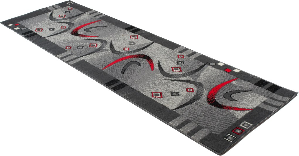 TA Koberec 4596A TMAVO SIVÁ LACNÁ PP CRM Rozmer: 80x220 cm