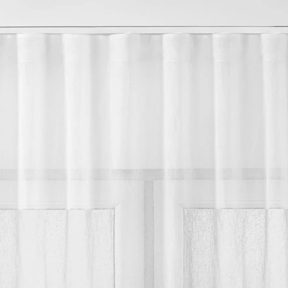 Homede Záclona Kresz Wave Tape, biela, 140 x 175 cm