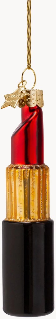 Ručne fúkaná vianočná ozdoba Lipstick