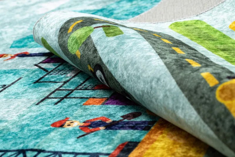 Dywany Łuszczów, Detský kusový koberec Junior 52105.801 Construction site, 160x220, viacfarebná, detská izba