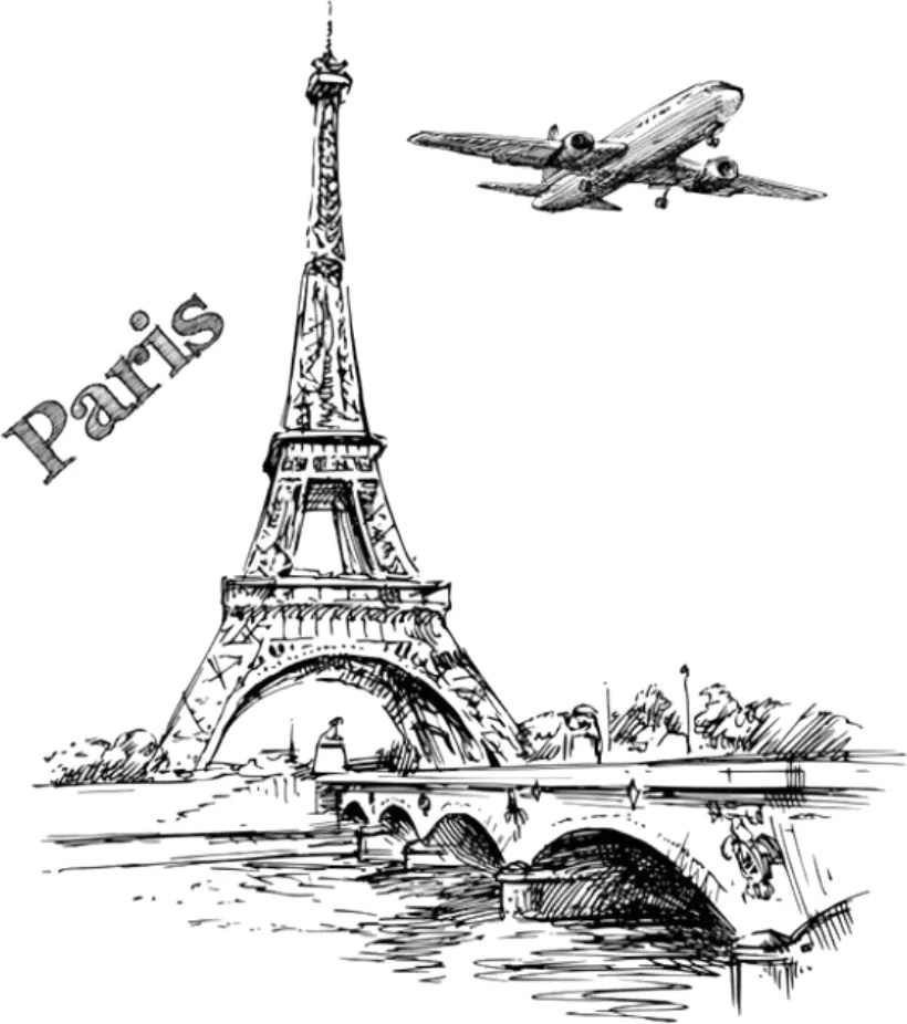 50x70cm Paríž 3 - nálepka na stenu