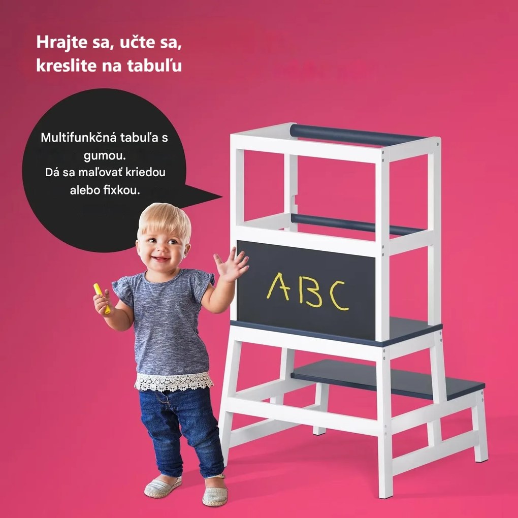 InternetovaZahrada Detská učiaca veža Barn 93x51x50 cm - antracit