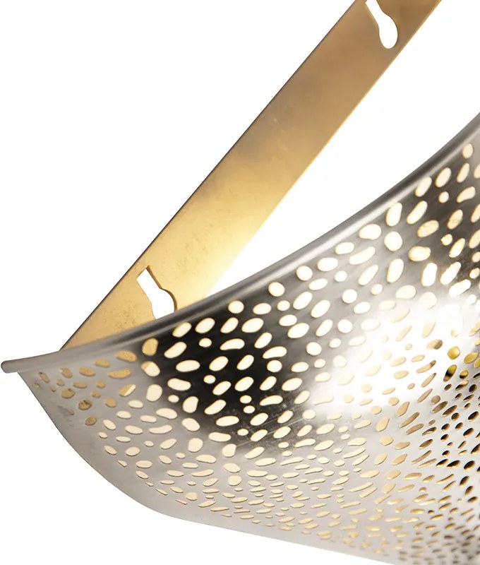 Orientálna nástenná lampa oceľ - Sinbad