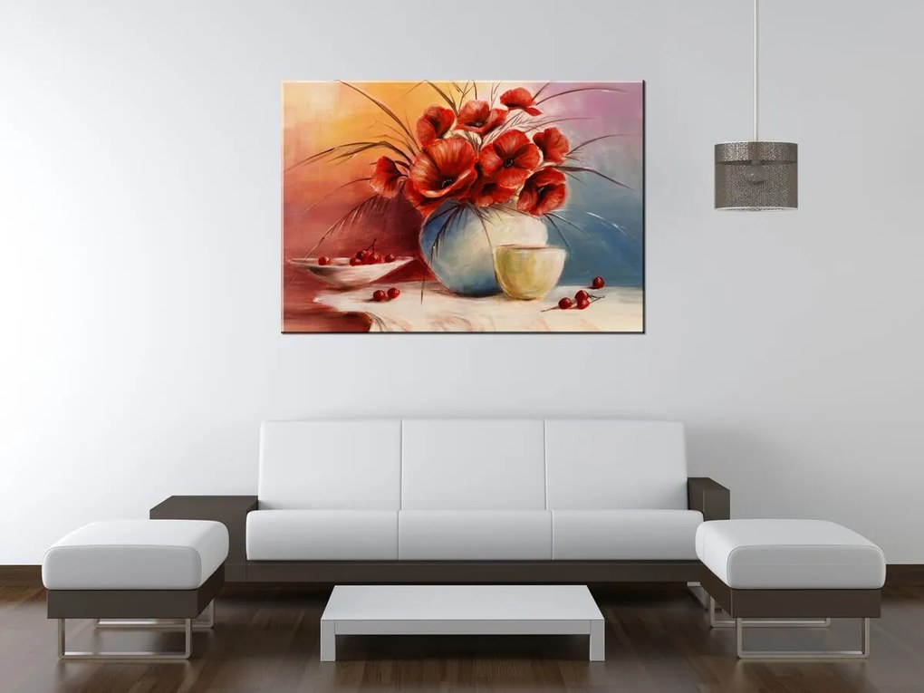Gario Obraz na plátne Kompozícia Vlčí mak Rozmery: 100 x 40 cm