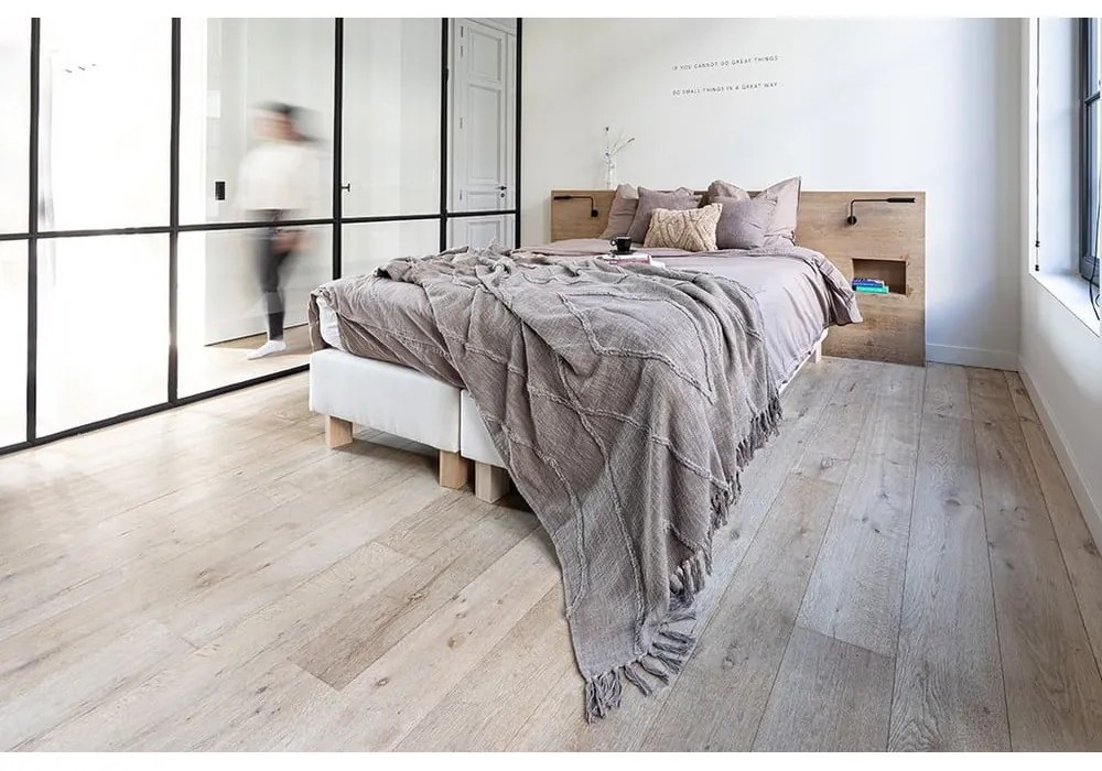 Svetlohnedá bavlnená prikrývka na dvojlôžko 250x260 cm Sahara - Tiseco Home Studio