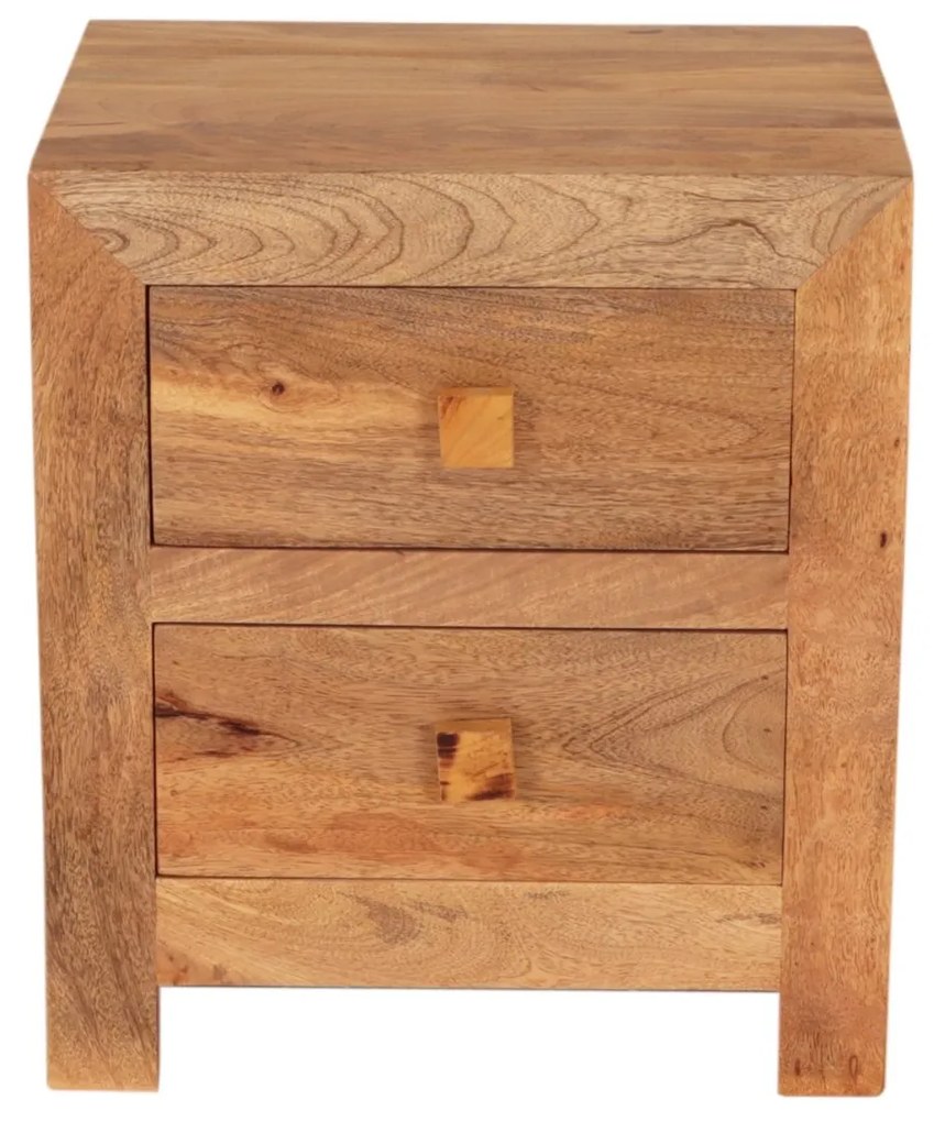 furniture-nabytek.cz - Nočný stolík z masívu z dreva mango 45x50x40