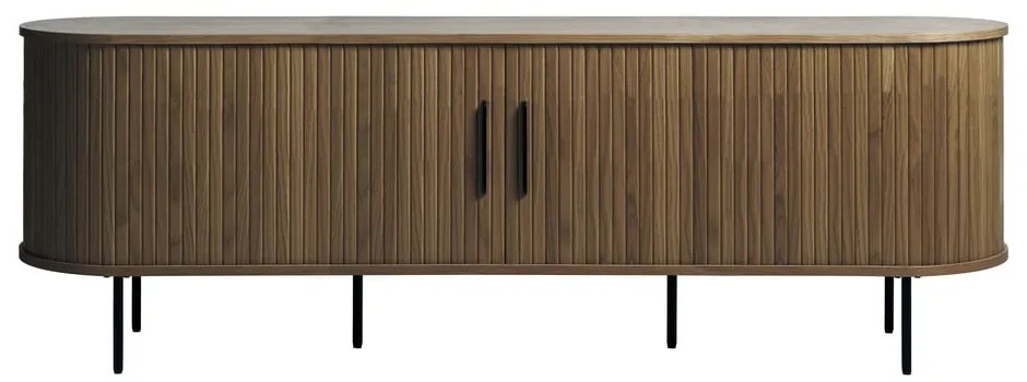 Hnedý TV stolík v dekore duba 180x56x45 cm Nola – Unique Furniture
