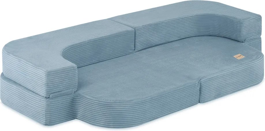 Rozkladacia detská pohovka  - modrá, prémiový menčester