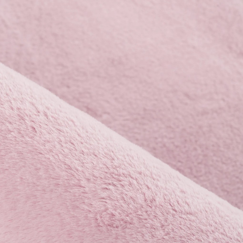 Ayyildiz, Kusový koberec Pouffy 5100 Rose, 80x150, ružová, obývacia izba