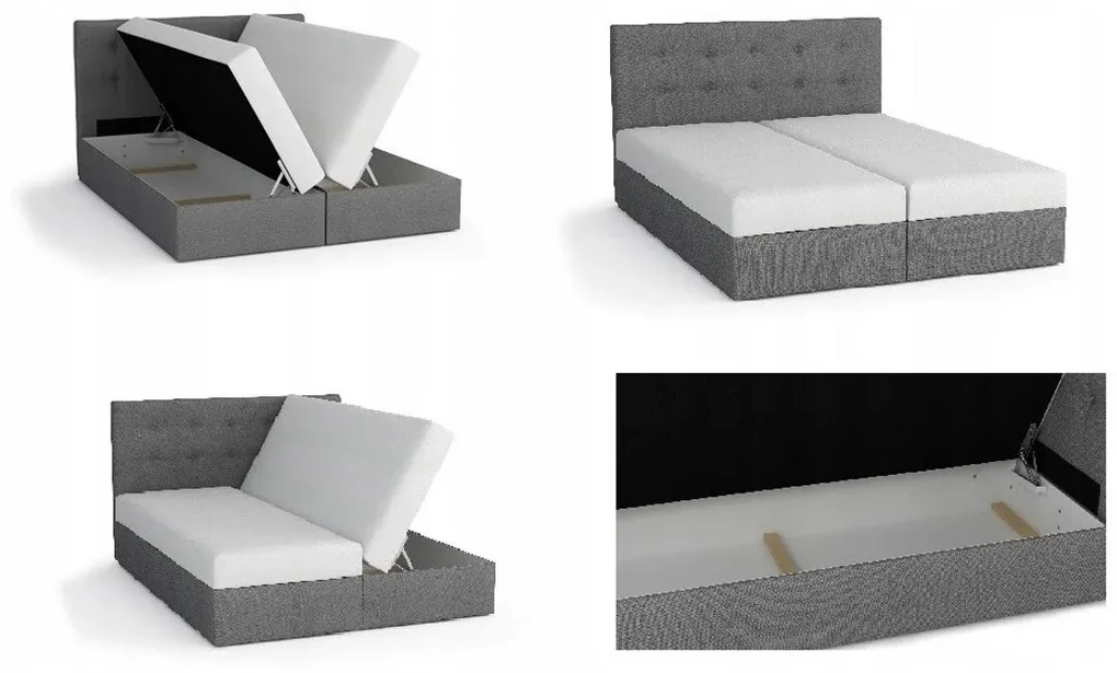 Moderná posteľ s úložným priestorom 180x200 STIG II - antracit