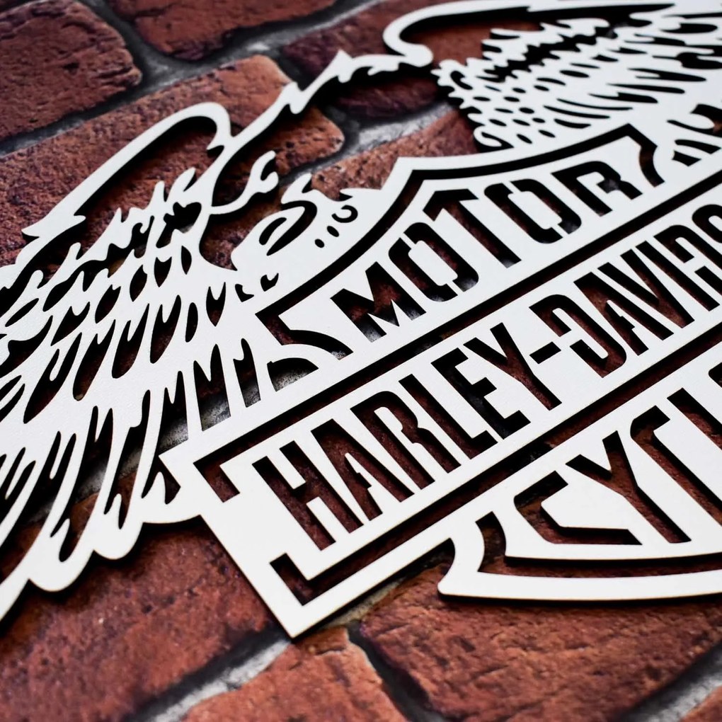 DUBLEZ | Drevený obraz - Logo Harley Davidson | Obraz