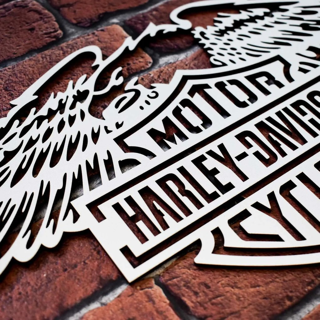 DUBLEZ | Drevený obraz - Logo Harley Davidson