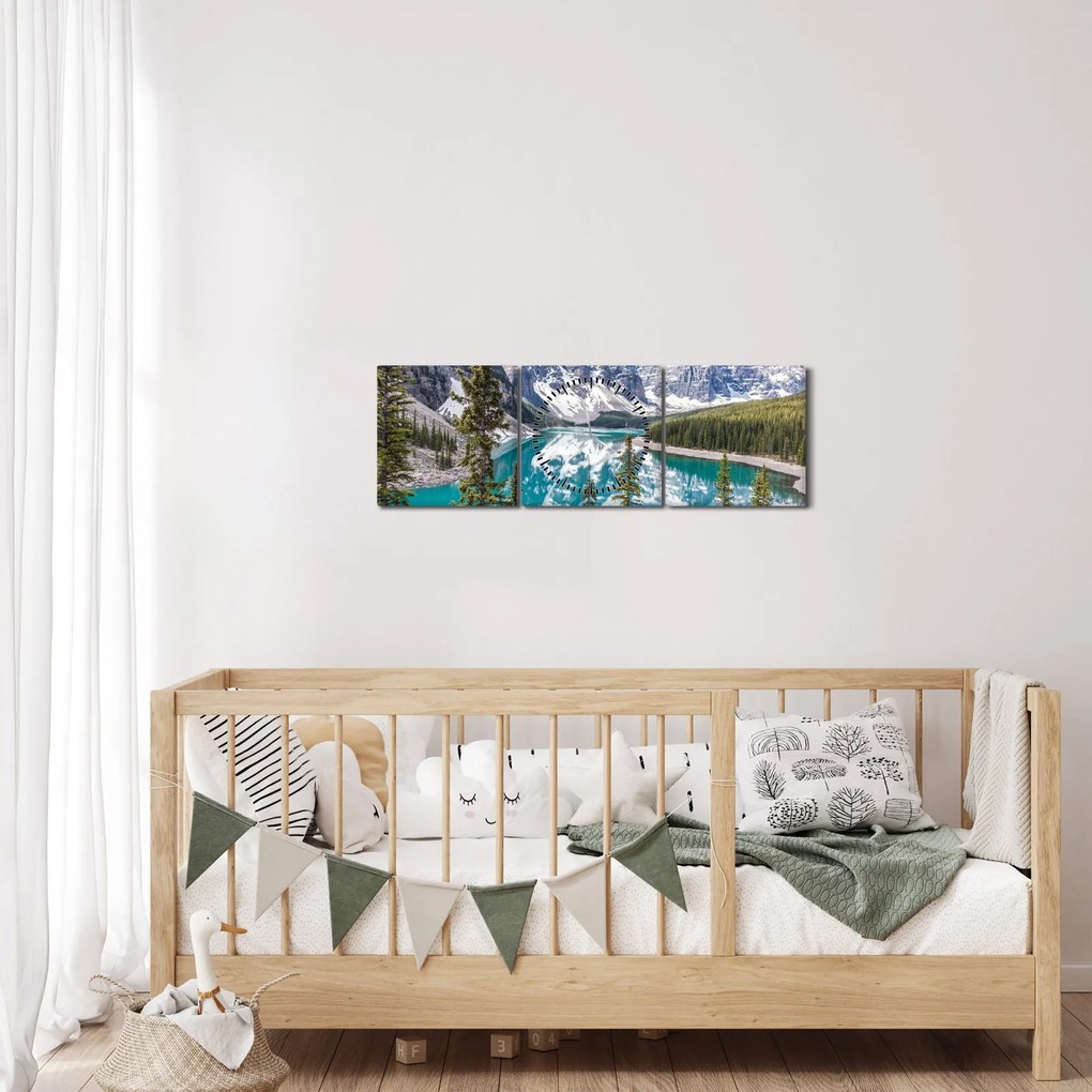 Obraz - Národný park Banff (s hodinami) (90x30 cm)