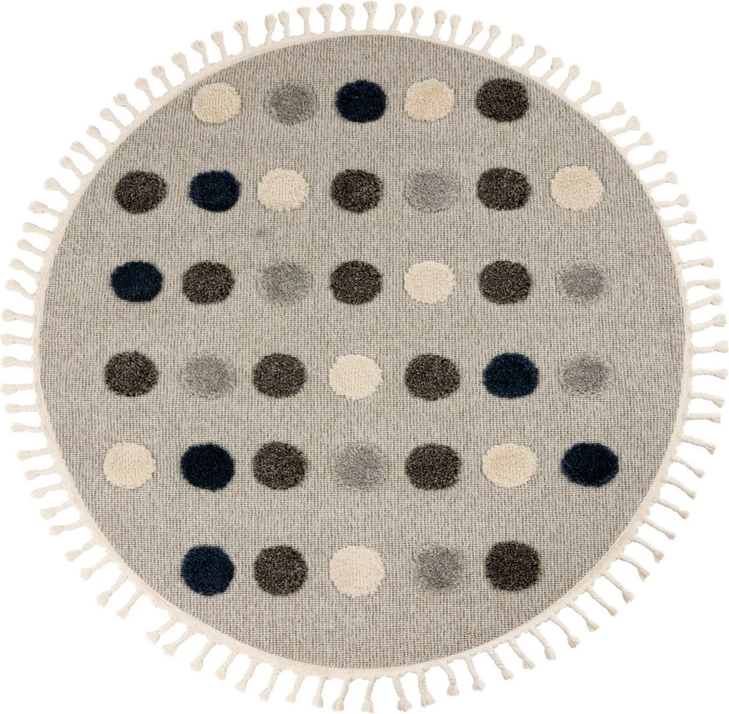 Detský kusový koberec My Fano 394 Dots kruh, 133x133 (priemer) kruh, viacfarebná, detská izba, Obsession