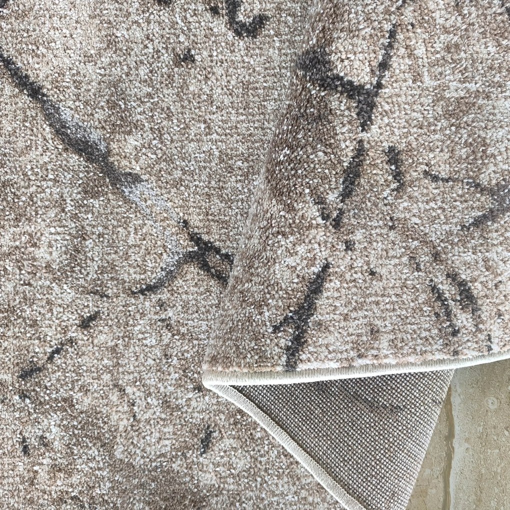 DY Béžový koberec s mramorovým vzorom Panamero 25 Rozmer: 80x150 cm