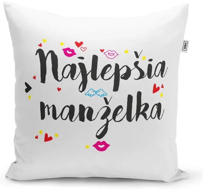 Sablio Vankúš Najlepšia manželka: 40x40 cm