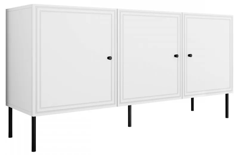 Komoda Gudzup Bis 150 3D, Farby: biela