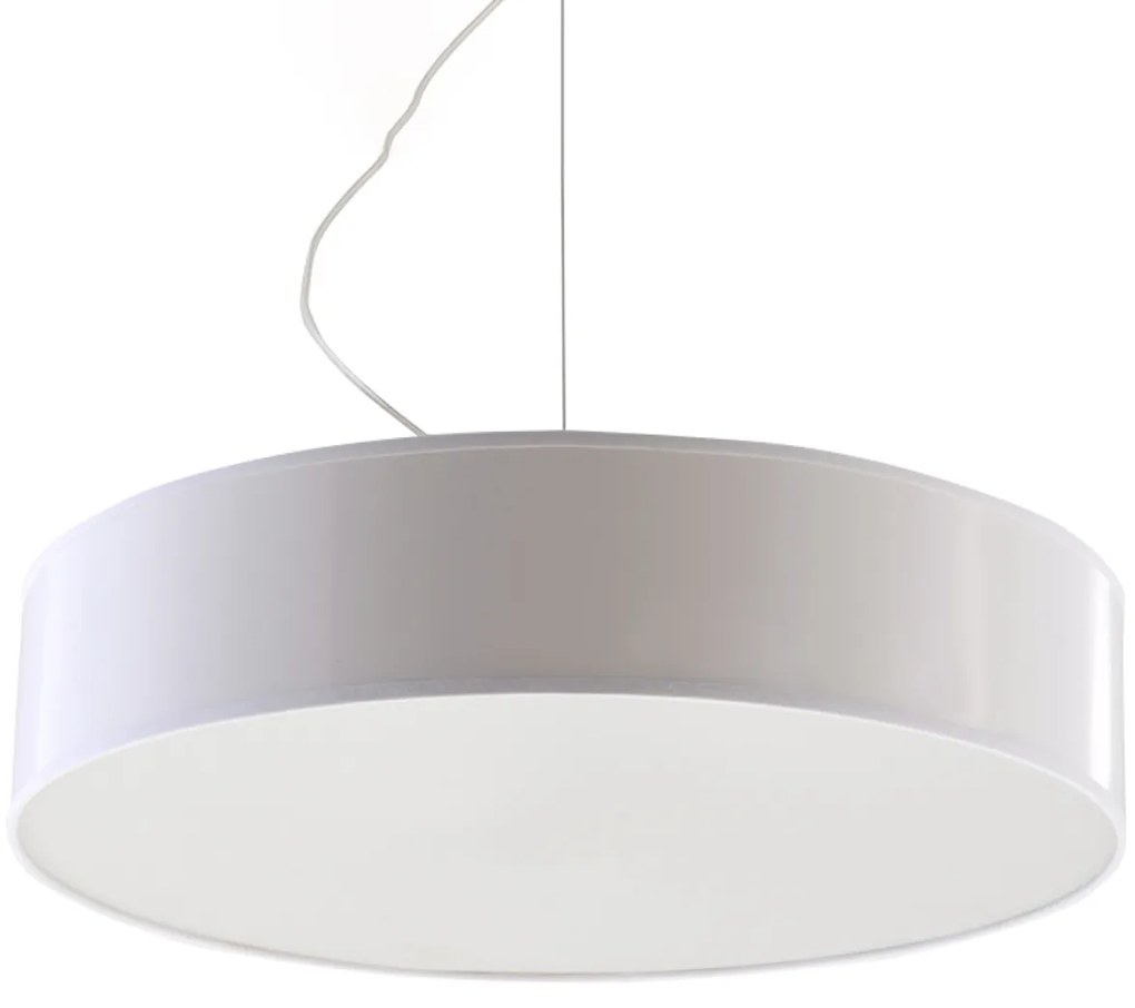 Závesné svietidlo Arena, 1x biele plastové tienidlo, (biely plast), (fi 45 cm)