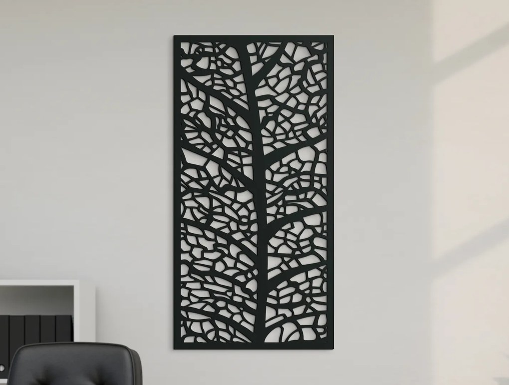 drevko Drevený obraz List v priblížení Rozmer obrazu: 44,5 x 22,5 cm, Farba dekorácie: Čierna