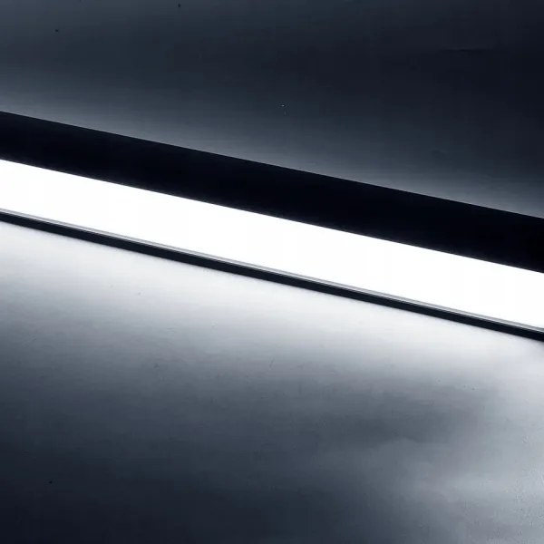 LED luster na lane LED/44W/230V 6000K 120 cm čierna