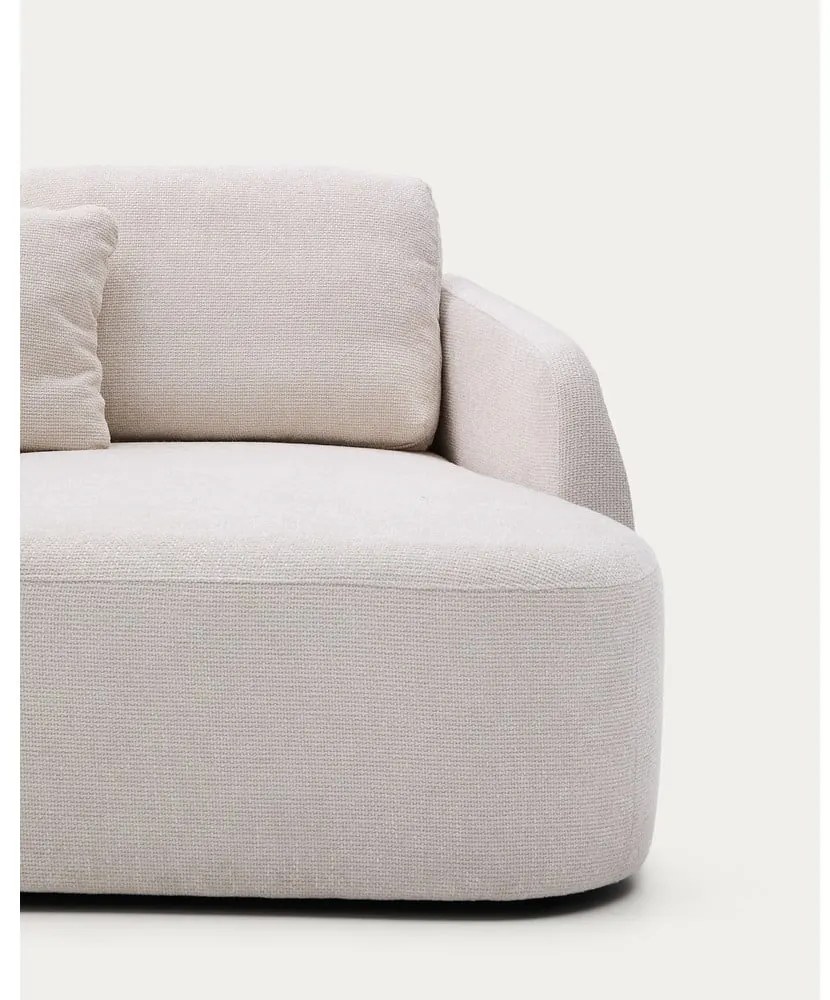 Krémová ženilková rozkladacia rohová pohovka (pravý roh/s leňoškou) Laira – Kave Home