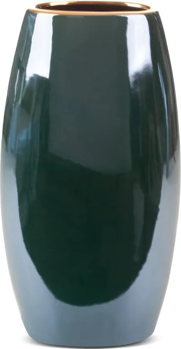 VÁZA AMORA2 19X12X35 CM ZELENÁ