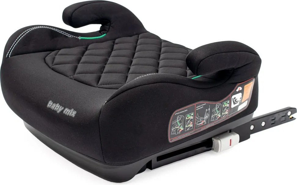 Autosedačka-podsedák BABY MIX HERO Plus ISOFIX I-SIZE black 2025