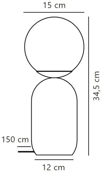 Nordlux - Stolná lampa NOTTI 1xE14/25W/230V šedá