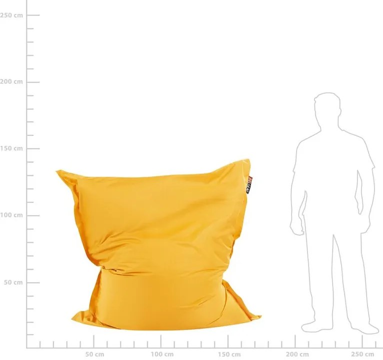 Sedací vak XL 140 x 180 cm žltý FUZZY Beliani