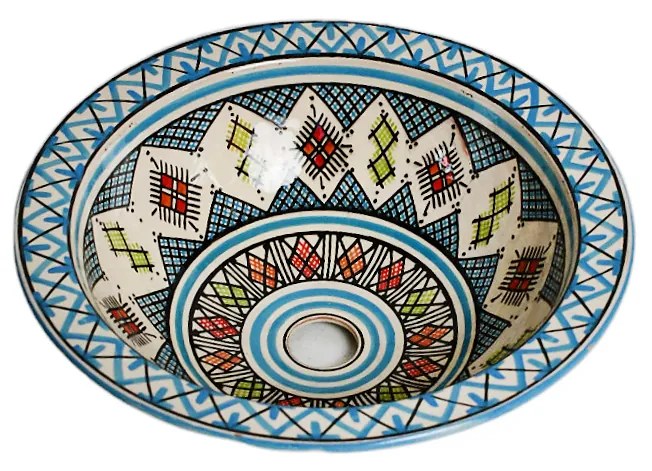 Orientálne ručne maľované umývadlo FES 07