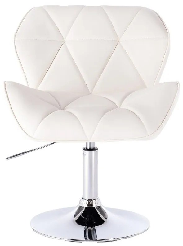 LuxuryForm DESIGN Stolička MILANO na striebornom tanieri - biela