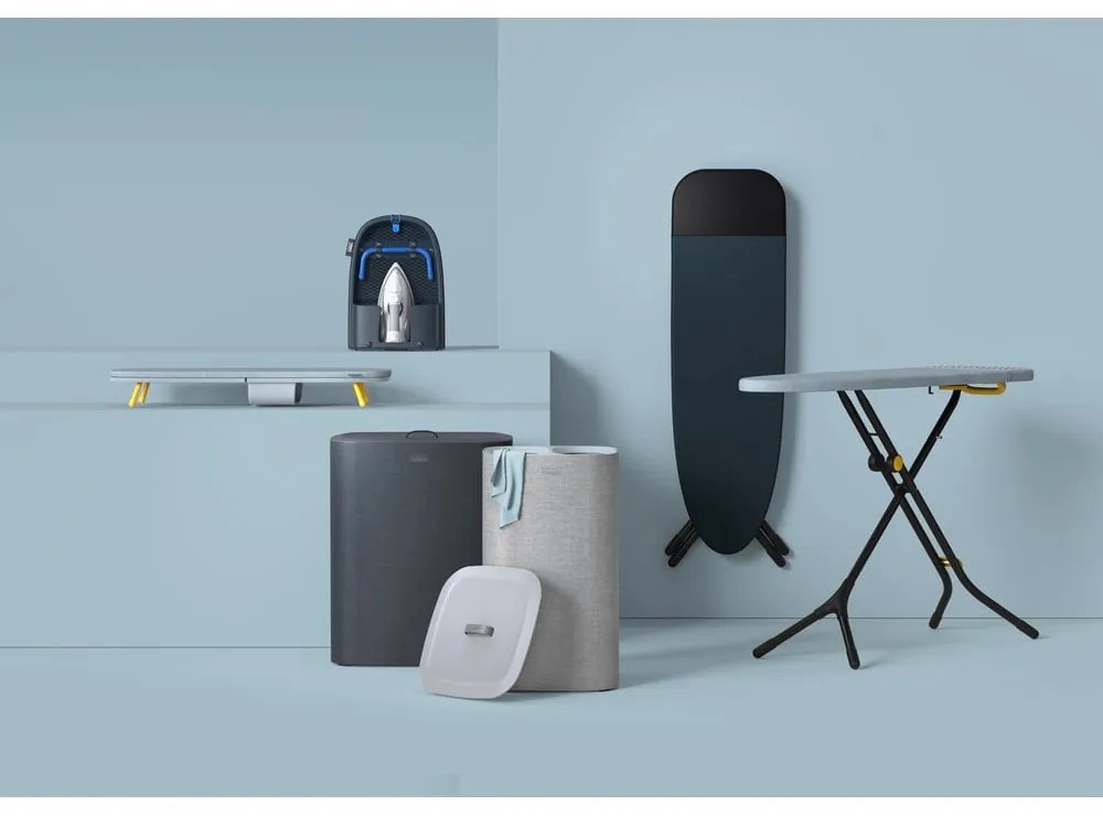 Antracitovosivý látkový/plastový kôš na bielizeň 2x45 l Tota – Joseph Joseph