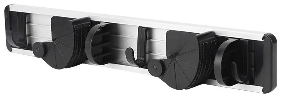 CMP Paris Držiak na metlu, zmeták, ručné náradie, 2-miestny + 3 háčiky, BARRE