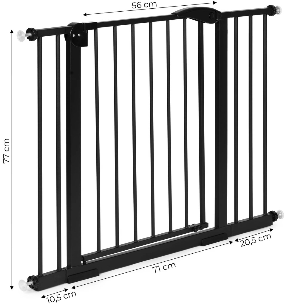 Bezpečnostná zábrana 74-105 cm na schody, čierna ECOTOYS