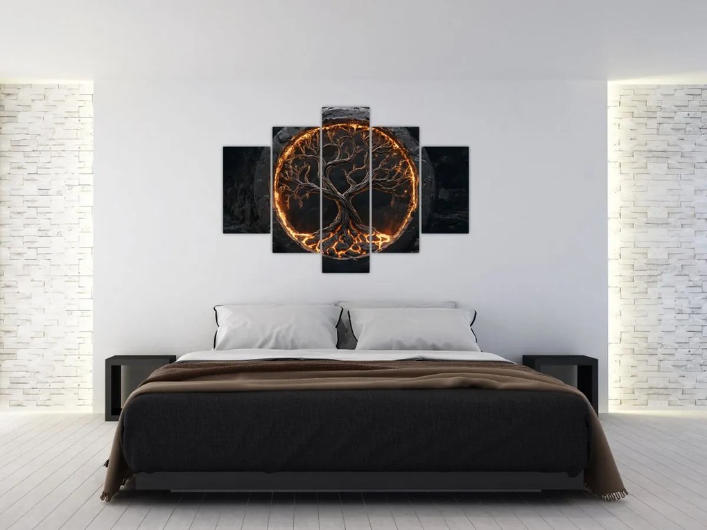 Obraz – Strom života v láve I. (150x105 cm)