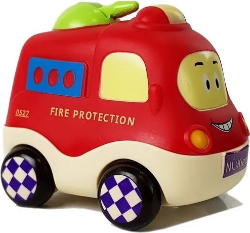LEAN Toys Sada autíčok, polícia a sanitka, pre bábätká s pohonom, 4 ks