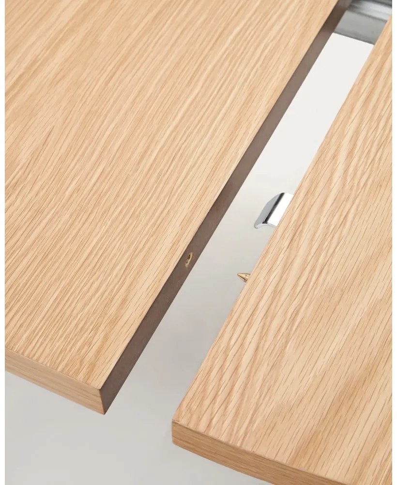 Rozkladací jedálenský stôl s doskou v dubovom dekore v prírodnej farbe 90x120 cm Montuiri – Kave Home