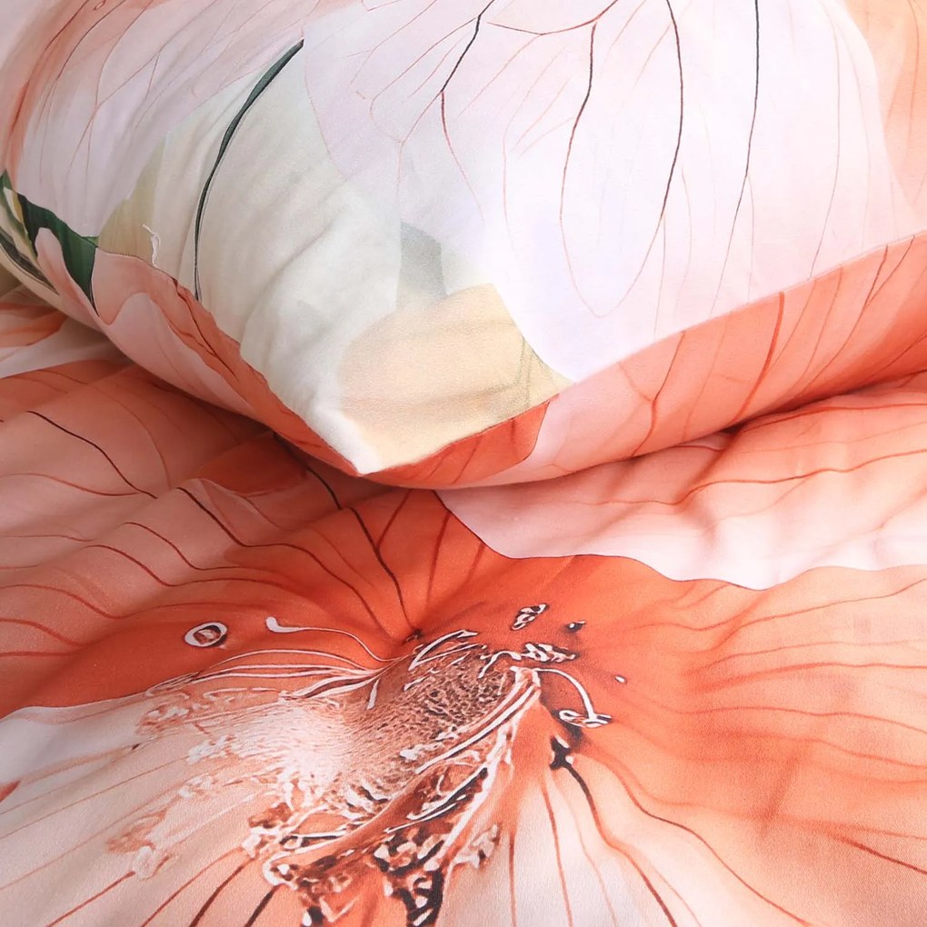 SATÉNOVÉ OBLIEČKY SATYNLOVE PREMIUM 140X200 CM, 1KS 70X80 CM KVETY