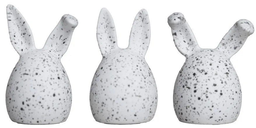 DBKD Veľkonočná dekorácia Triplets White Dot - set 3 ks