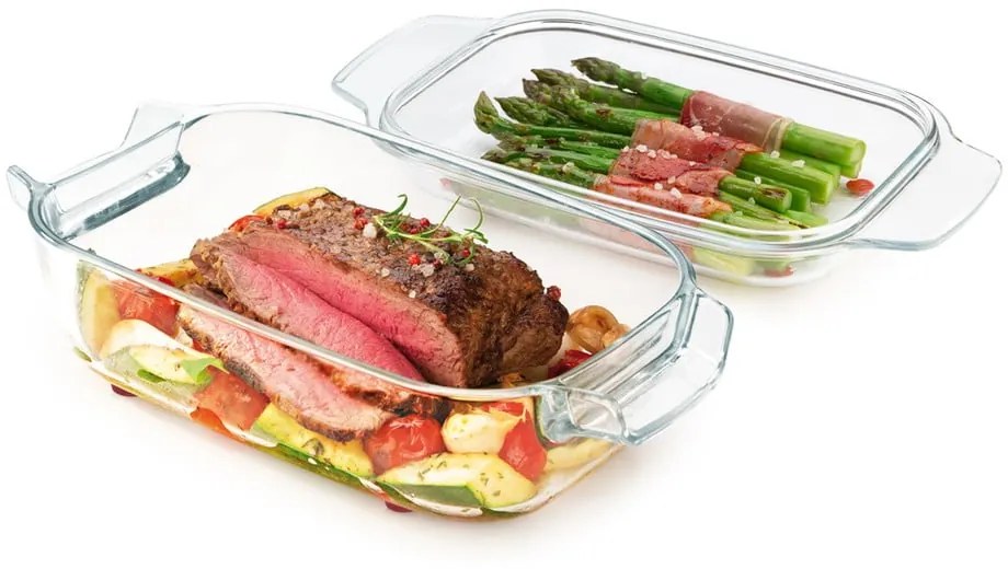 Sklenený pekáč s poklopom 19x34 cm GrandChef – Tescoma