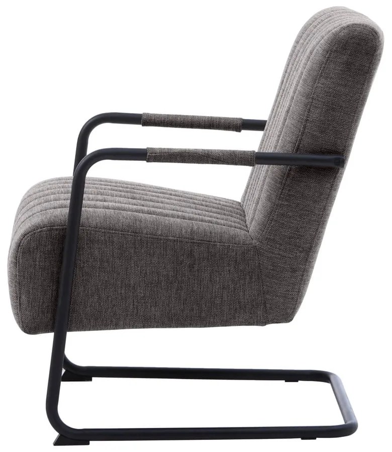 Tmavosivé kreslo Trout – Unique Furniture