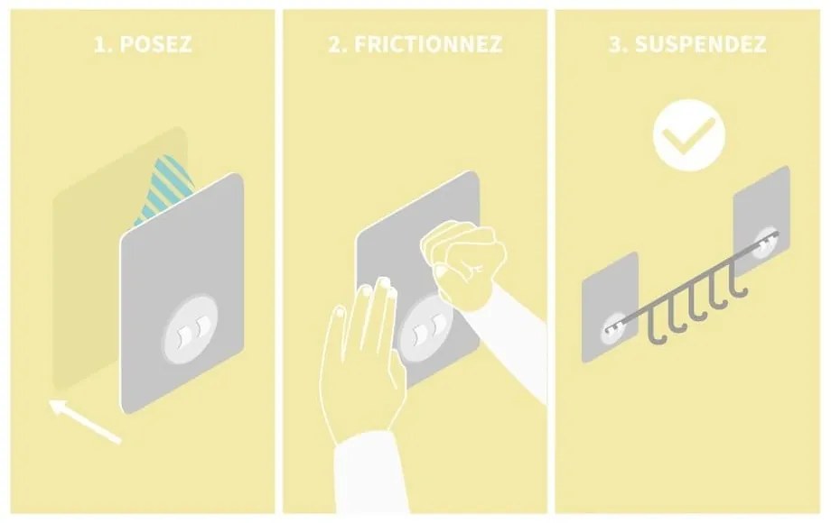 Samodržiaci háčik Compactor Magic Bath Single