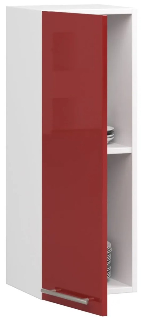 Závesná kuchynská skrinka Olivie W 30 cm bielo-červená