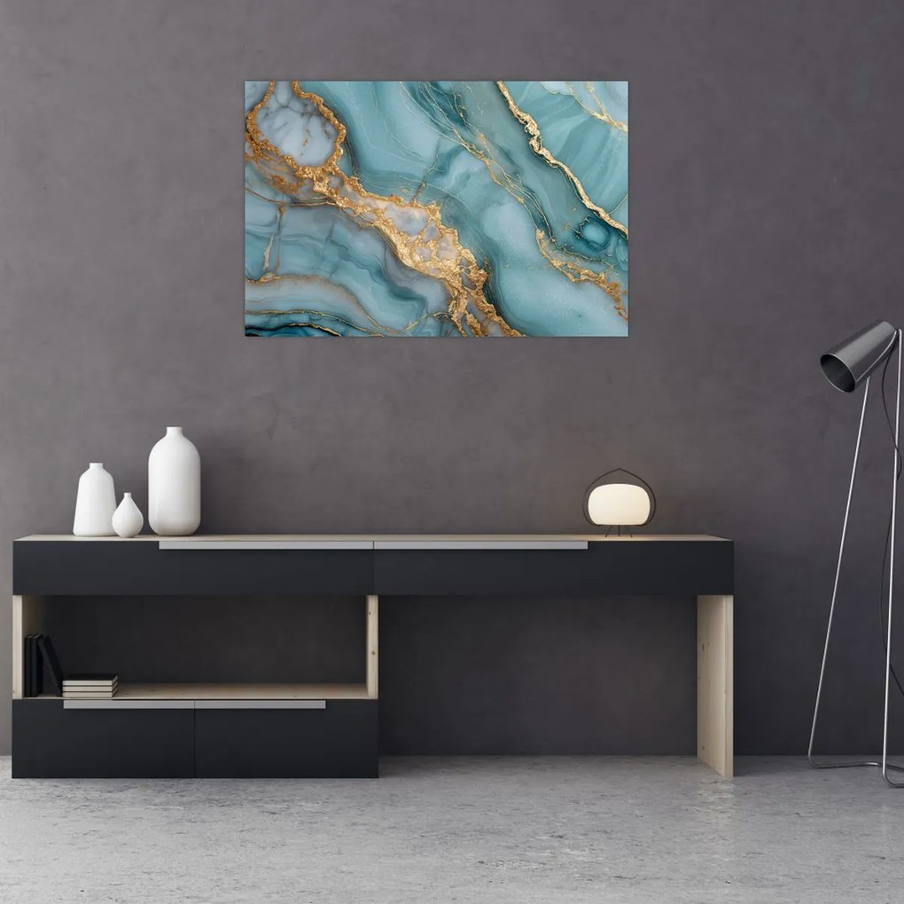 Obraz - Tyrkysový mramor (90x60 cm)