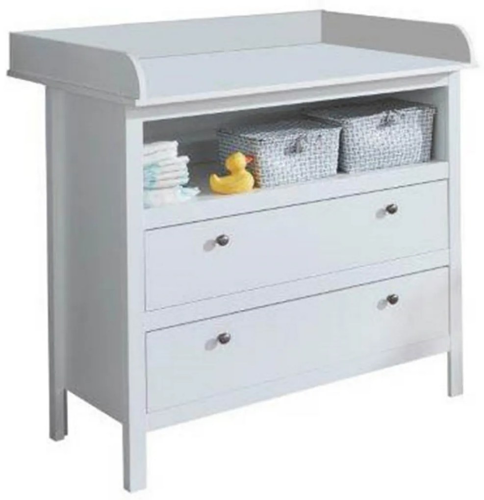 Komoda s prebaľovacím stolíkom OLJE 2S, biela