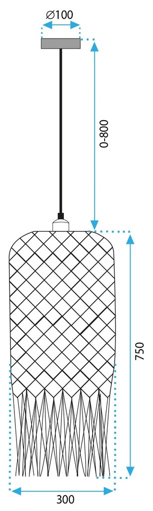 Toolight Toolight, stropné svietidlo 1xE27, APP1276-1CP, čierna-prírodná hnedá, OSW-02460