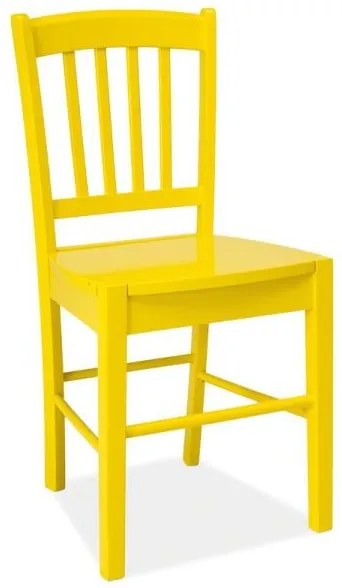 Žltá drevená stolička CD-57