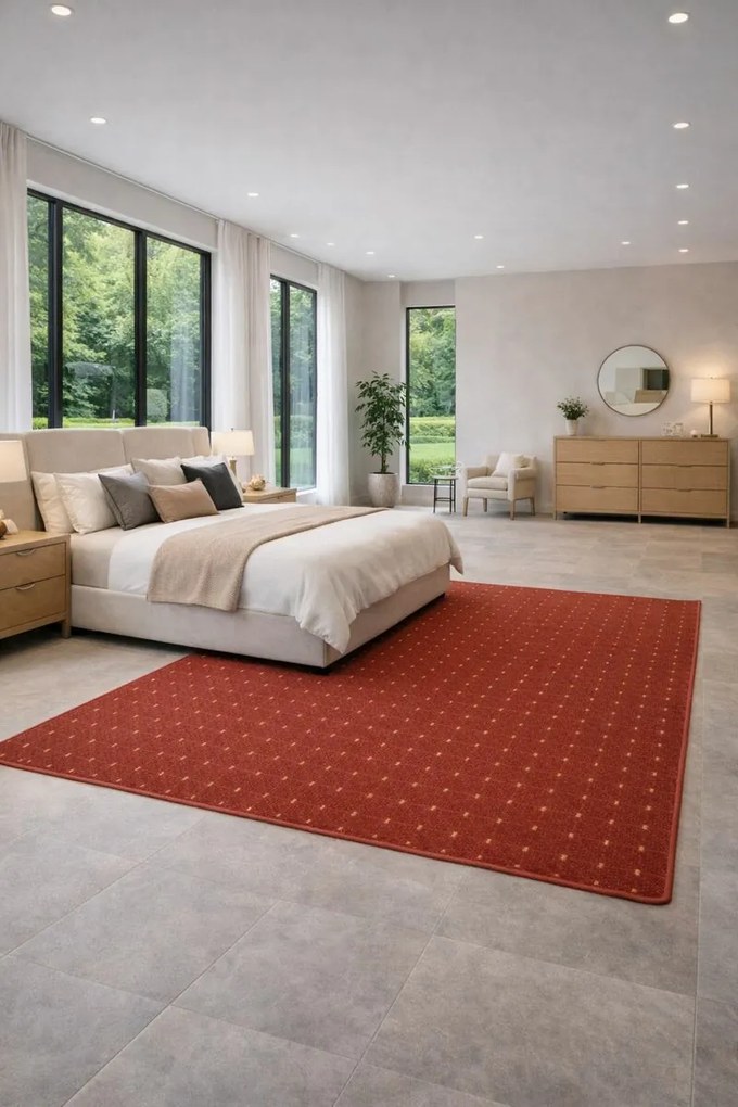Kusový koberec Udinese terra štvorec, 300x300, oranžová, chodba / predsieň, Condor Carpets