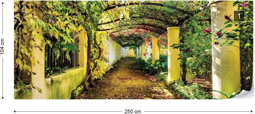 Fototapeta GLIX - Garden Flowers + lepidlo ZADARMO Vliesová tapeta  - 250x104 cm